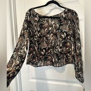 ASTR Brown Paisley Women's Top - NWT